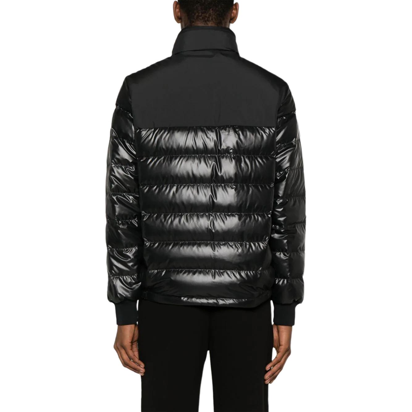 Moncler Patchwork Stand Collar Down Jacket  Black Long Sleeve Zip-Up 1A00004595ZJ999 圖 4