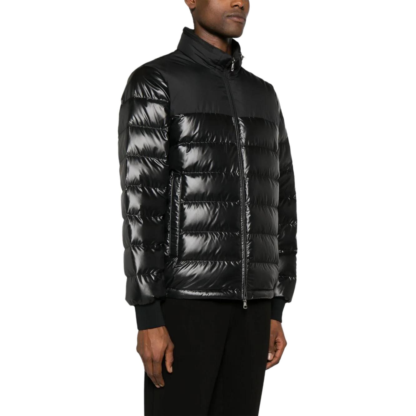 Moncler Patchwork Stand Collar Down Jacket  Black Long Sleeve Zip-Up 1A00004595ZJ999 圖 5