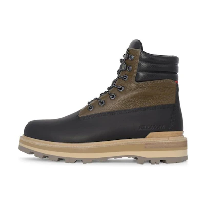 Moncler Peka 'Brown Leather Ankle Boot'