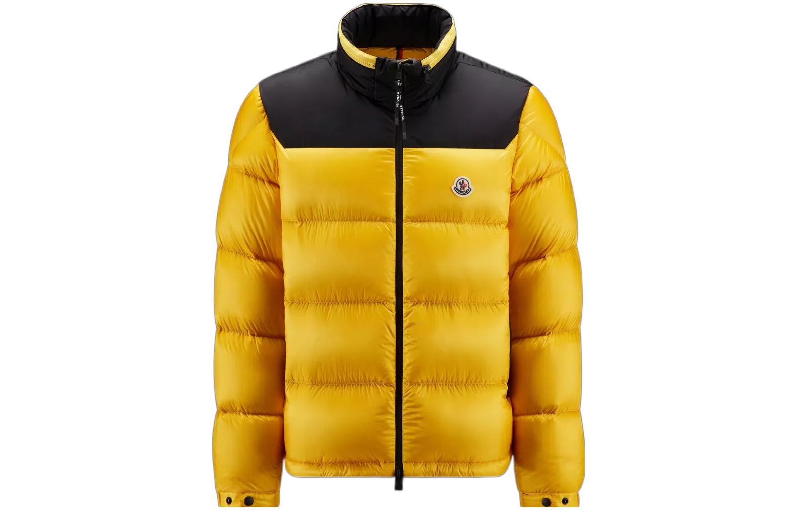 Moncler Peuplier FW22 Unisex Short Zip-Up Down Jacket Yellow. H20911A001475967G141