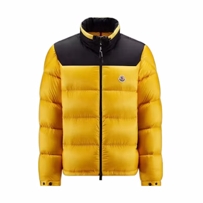 Moncler Peuplier FW22 Unisex Short Zip-Up Down Jacket Yellow. H20911A001475967G141