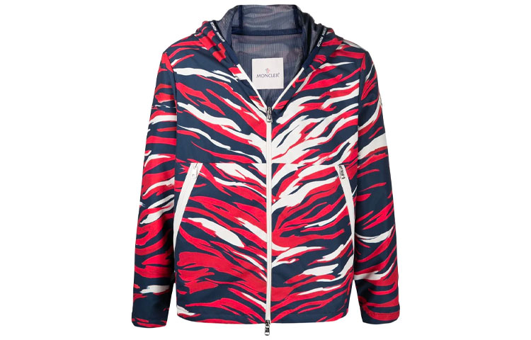 Moncler Pink Logo Print Windbreaker Jacket G10911A749005956K770