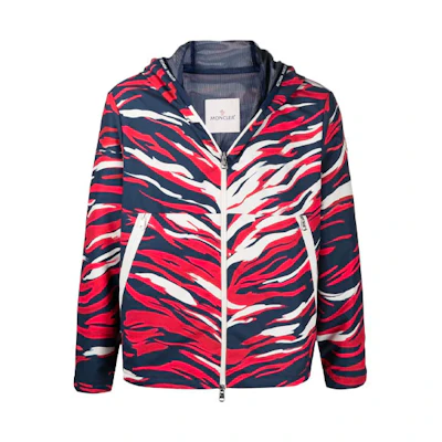 Moncler Pink Logo Print Windbreaker Jacket G10911A749005956K770