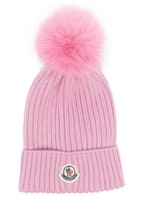 Moncler Pink Wool Knit Beanie for Baby - Cute and Warm 3B0001804S0151F Moncler Pink Wool Knit Beanie for Baby - Cute and Warm 3B0001804S0151F