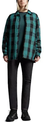 蒙克莱尔格纹拼色单排扣长袖夹克绿色男女款 H209U1A00009M2316F89 Lookbook 蒙克莱尔格纹拼色单排扣长袖夹克绿色男女款 H209U1A00009M2316F89