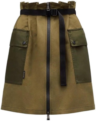 Moncler Pocket Belt Colorblock A-line Skirt Army Green. H10932D000085962Q823 Buy Moncler Pocket Belt Colorblock A-line Skirt Army Green. H10932D000085962Q823