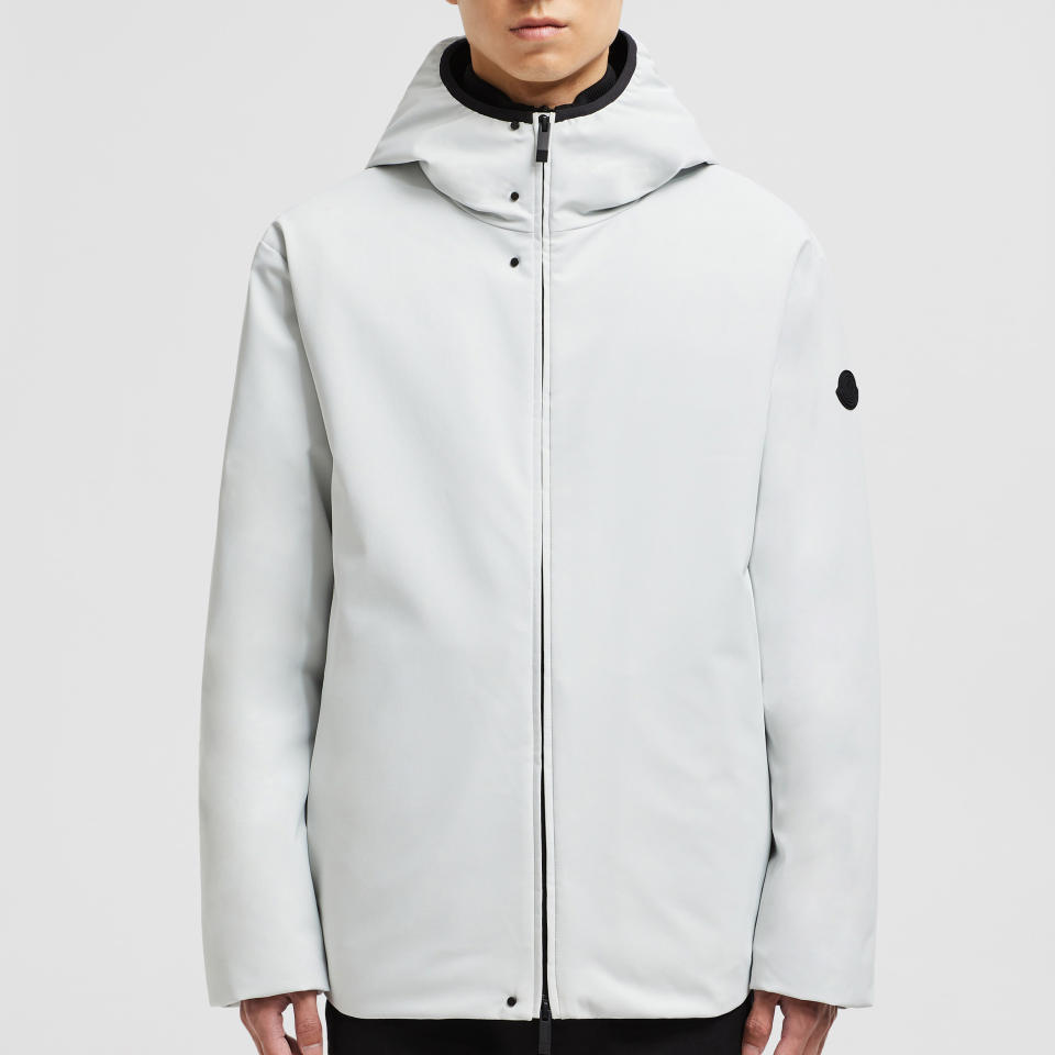 Moncler Polset FW24 Unisex Short Hooded Down Jacket in Frost Gray with Logo. J20911A00055597RR90D 圖 3