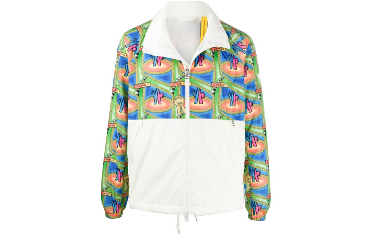 Moncler Printed Color-Block Stand Collar Jacket 1B70600539WD784