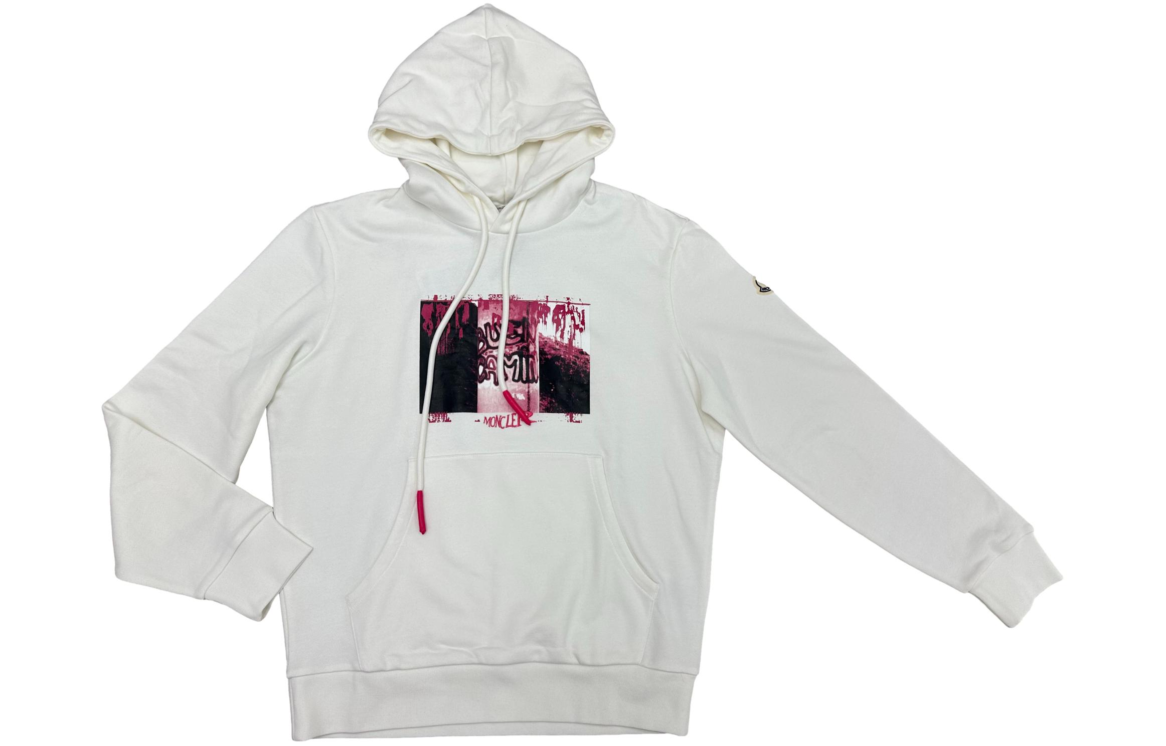 Order モンクレール プリントパーカー 長袖 ホワイト 10918G730108098U034