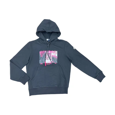 Moncler Printed Hoodie Long Sleeve Black 10918G730108098U999