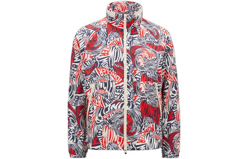Moncler Printed Stand Collar Jacket for Men I10911A00150596M4F74