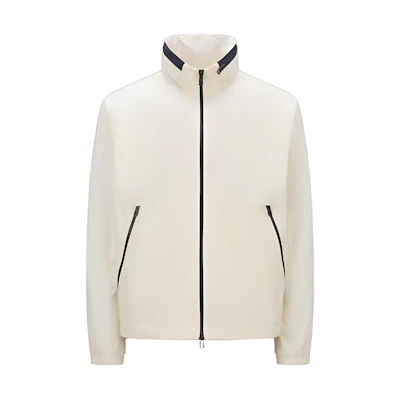 Moncler Printed Zip-Up Jacket for Men in White. I10911A0014353A5EP04