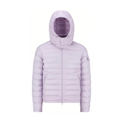 Moncler Purple Hooded Puffer Jacket Long Sleeve Relaxed Fit J10911A00094595ZJ62F