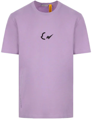 Moncler Purple Short Sleeve T-Shirt with Embroidered Logo G209U8C000058392B61A Order Moncler Purple Short Sleeve T-Shirt with Embroidered Logo G209U8C000058392B61A