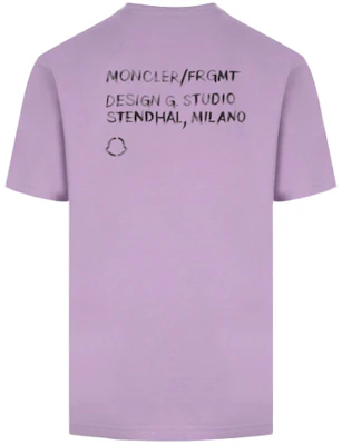 Moncler Purple Short Sleeve T-Shirt with Embroidered Logo G209U8C000058392B61A Lookbook Moncler Purple Short Sleeve T-Shirt with Embroidered Logo G209U8C000058392B61A