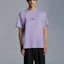 Shop Moncler Purple Short Sleeve T-Shirt with Embroidered Logo G209U8C000058392B61A