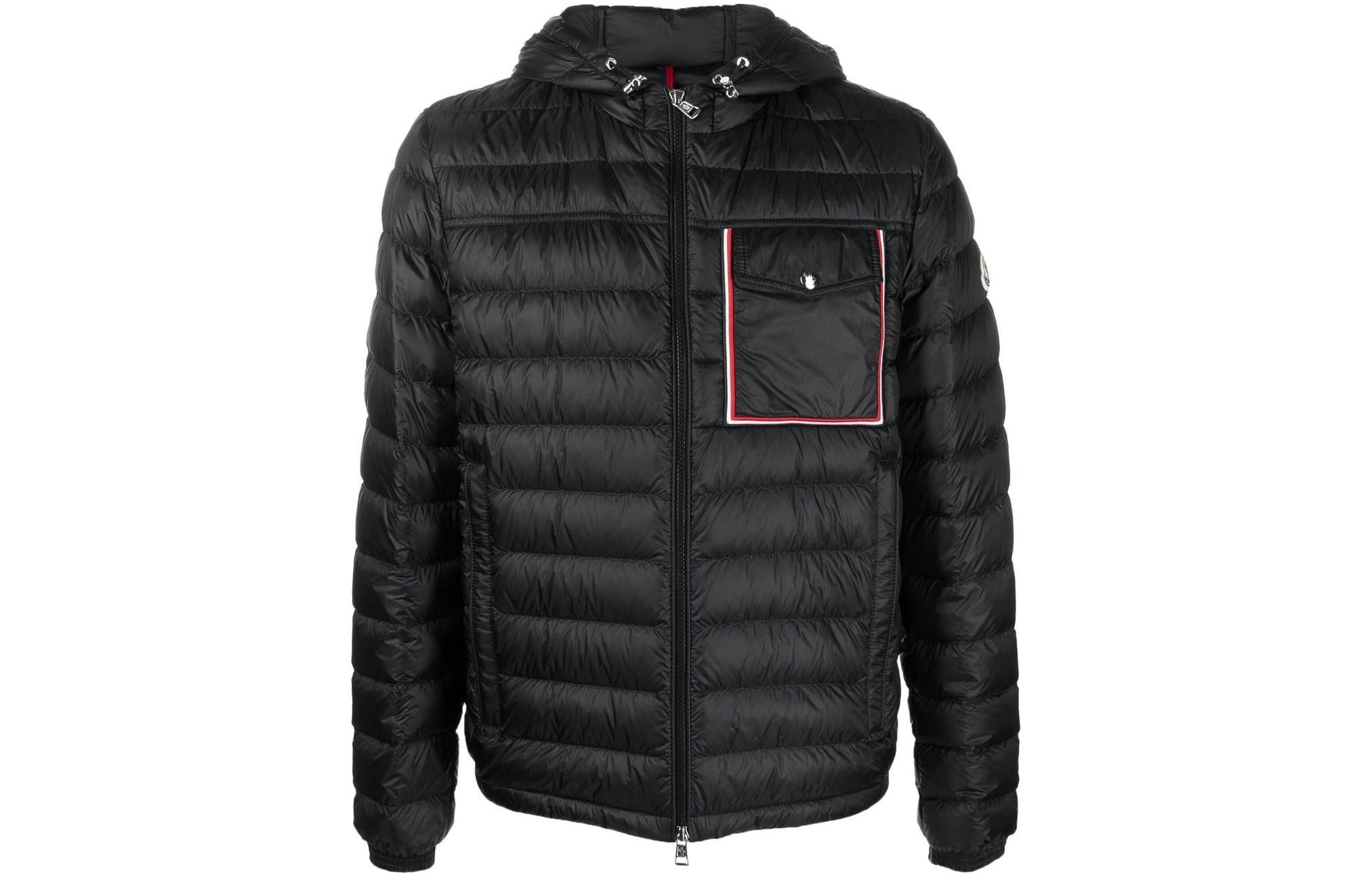 Moncler Quilted Hooded Down Jacket with Zipper Pockets Unisex Black. I10911A0008953279999