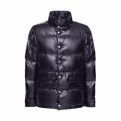 Moncler Quilted Logo Down Jacket Deep Blue for Men Winter Collection 1B5300068950742
