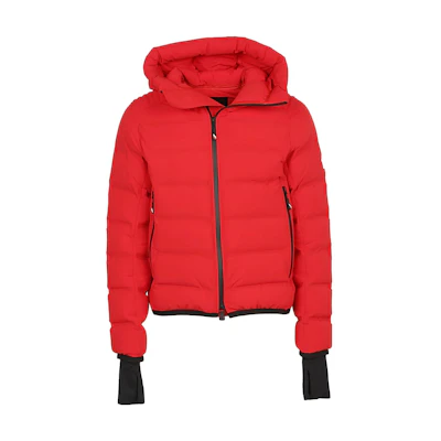 Moncler Red Hooded Zip-Up Down Jacket 41917355399D453