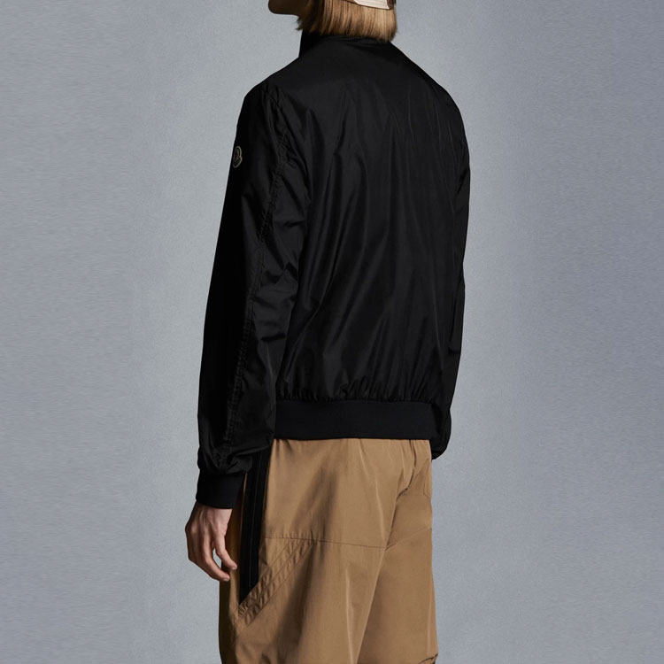 Lookbook Moncler Reppe Black Logo Patch Stand Collar Casual Jacket. G10911A7200068352999