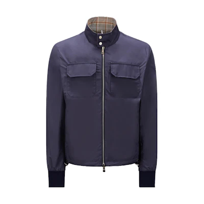 Moncler Reversible Solid Logo Sleeve Zip Jacket - Navy Blue I10911A00128M2956773