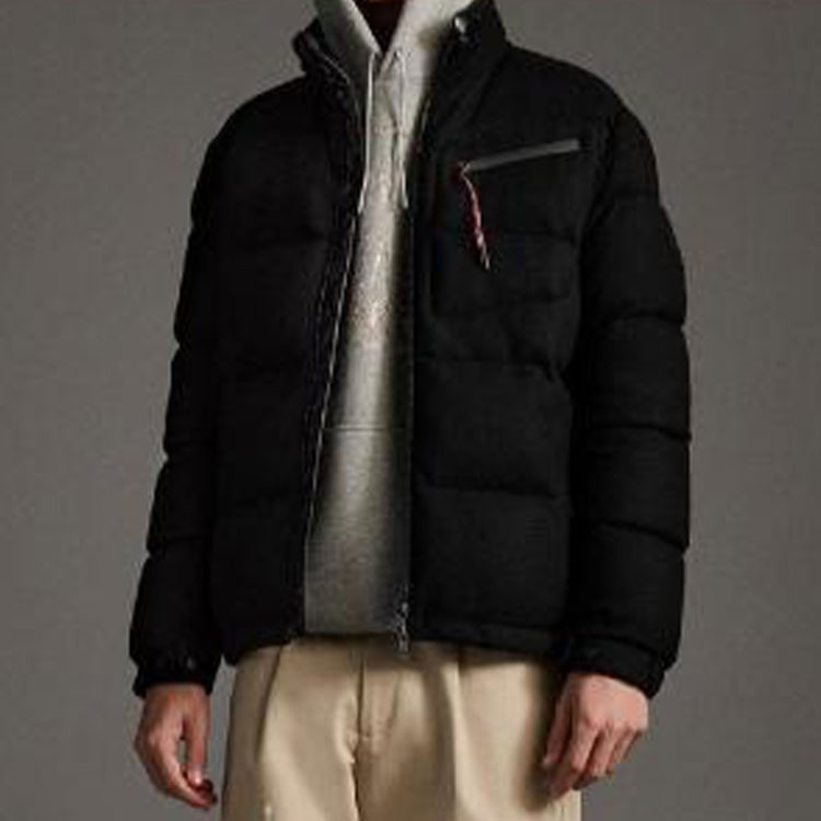 Moncler Rhea  Black Down Jacket with Zipper and Stand Collar. 0921A5090054AQJ999 圖 5