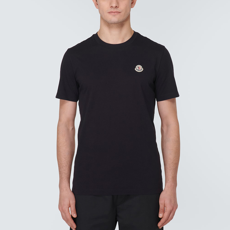 Shop Moncler Ribbed Crew Neck Logo T-Shirt Men’s 3-Pack. J10918C00025829H83P3