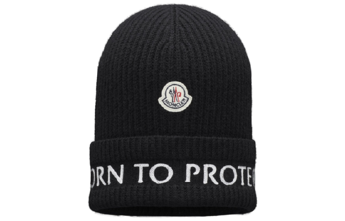 Order Moncler Ribbed Knit Beanie Fisherman Hat Black Mens H10913-B00036-M1639999