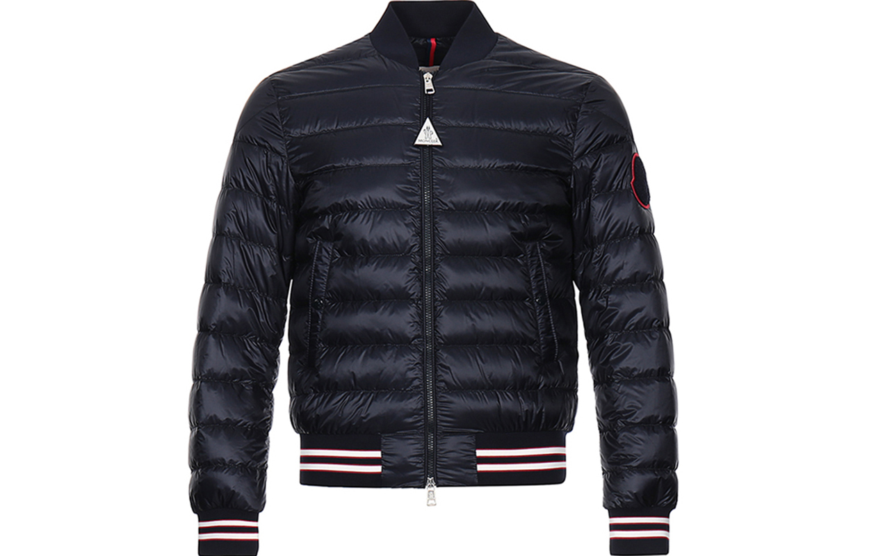 Moncler Robert Stripe Down Jacket Winter Deep Blue 0911A1020053279776