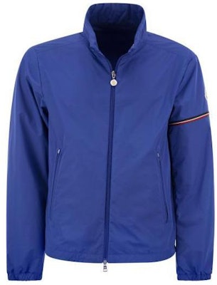 Moncler RUINETTE Collection Blue Zip-Up Jacket with Stand Collar. J10911A0011854A9173L Order Moncler RUINETTE Collection Blue Zip-Up Jacket with Stand Collar. J10911A0011854A9173L
