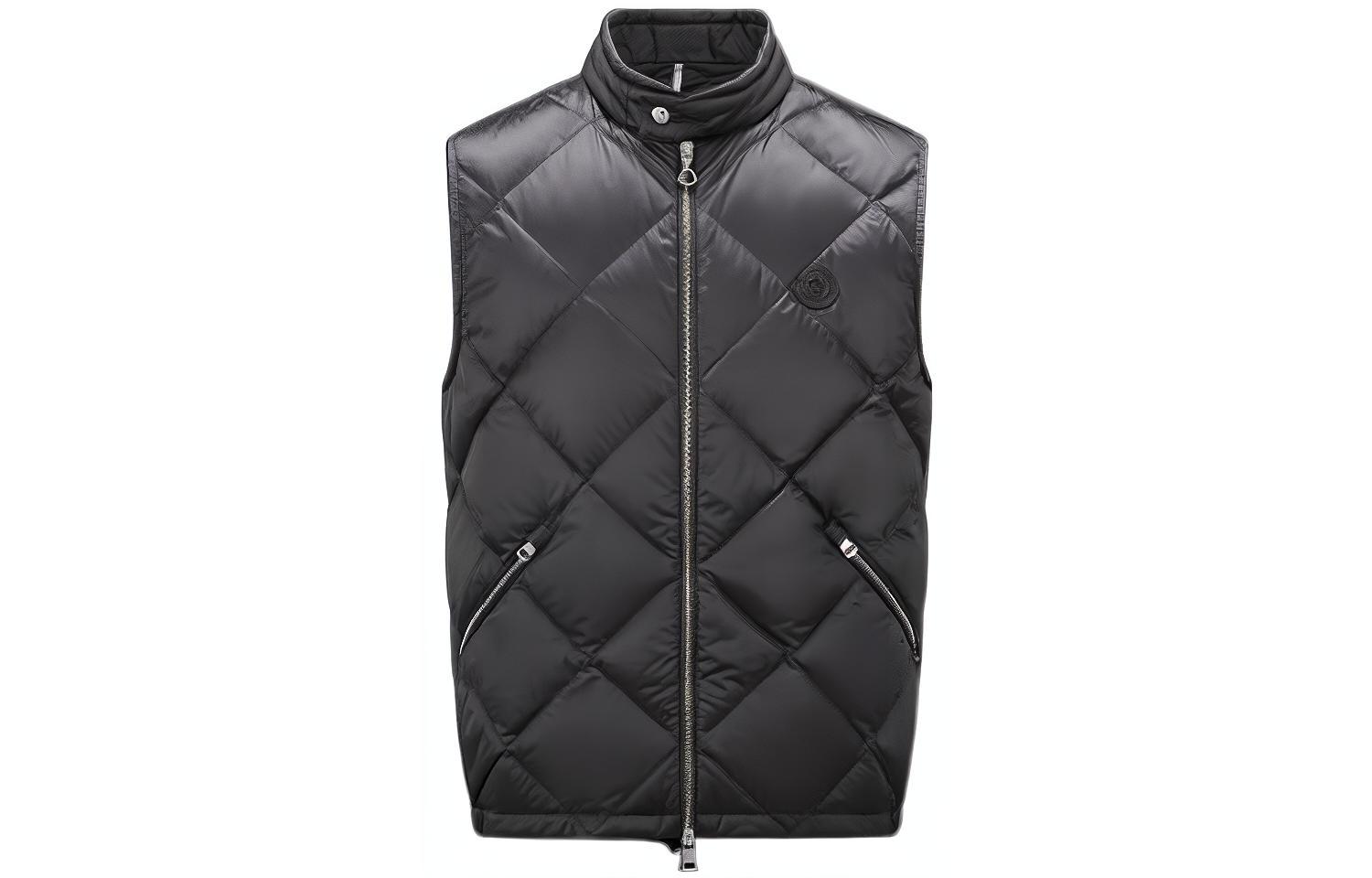 Moncler S23 Quilted Down Vest with Logo Patch - I10911A00055596J2920