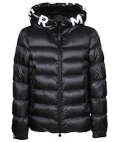 Moncler SALZMAN Logo Print Down Jacket Unisex Black Hoodie Puffer Jacket. 1A0000953048999 Moncler SALZMAN Logo Print Down Jacket Unisex Black Hoodie Puffer Jacket. 1A0000953048999