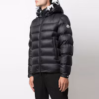 Details for Moncler SALZMAN標誌印花連帽羽絨外套 男女款 黑色保暖夾克 1A0000953048999