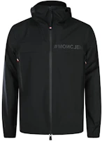 Moncler Shipton Black Hooded Zip-Up Jacket with Letter Design. J10971A0001254AL5999 Moncler Shipton Black Hooded Zip-Up Jacket with Letter Design. J10971A0001254AL5999