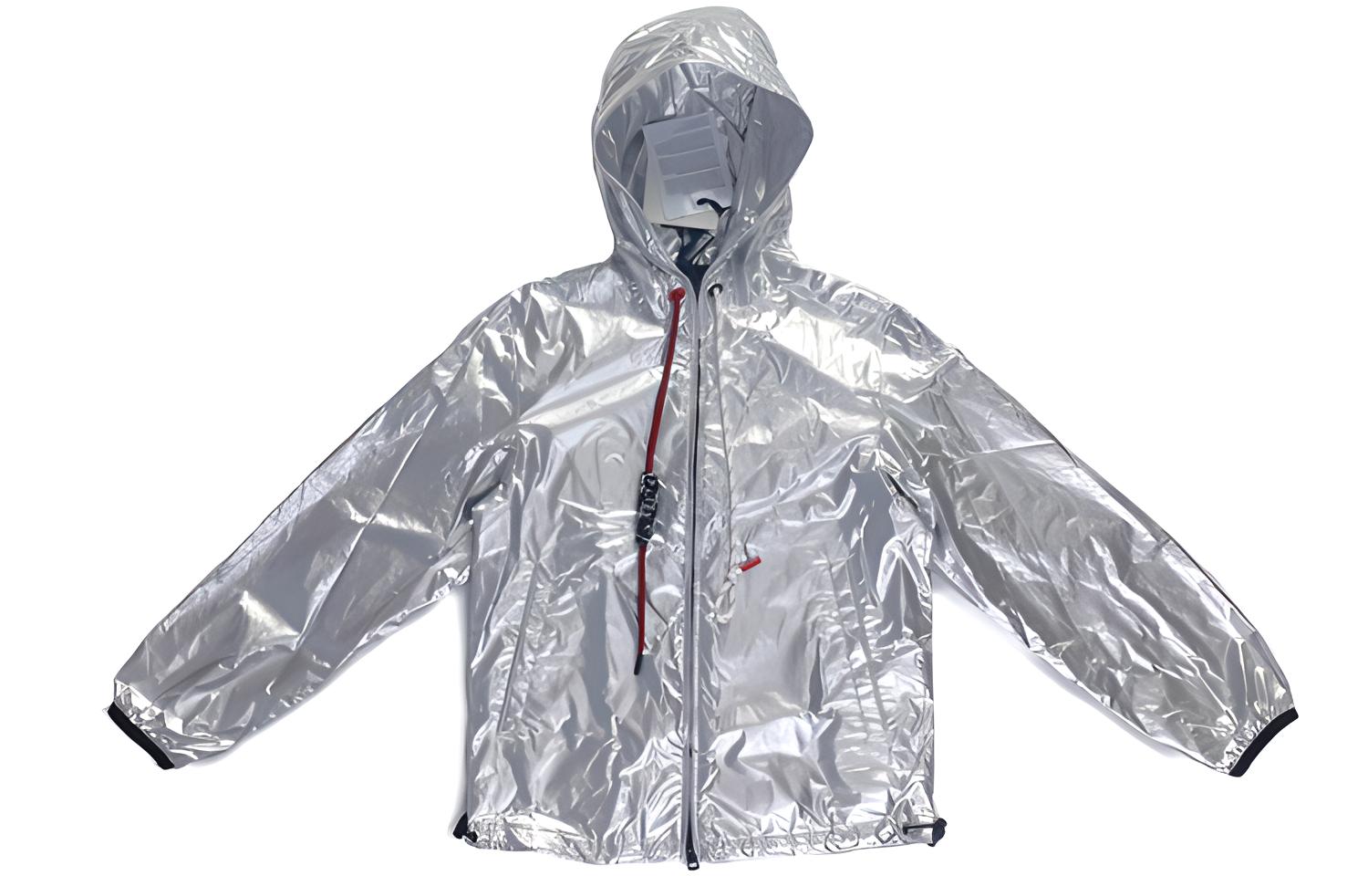 Moncler Silver Cotton Hooded Jacket 894210449698947072