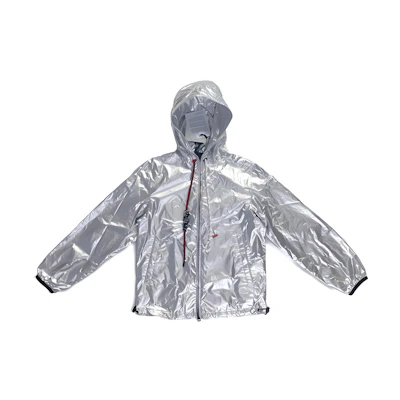 Moncler Silver Cotton Hooded Jacket 894210449698947072