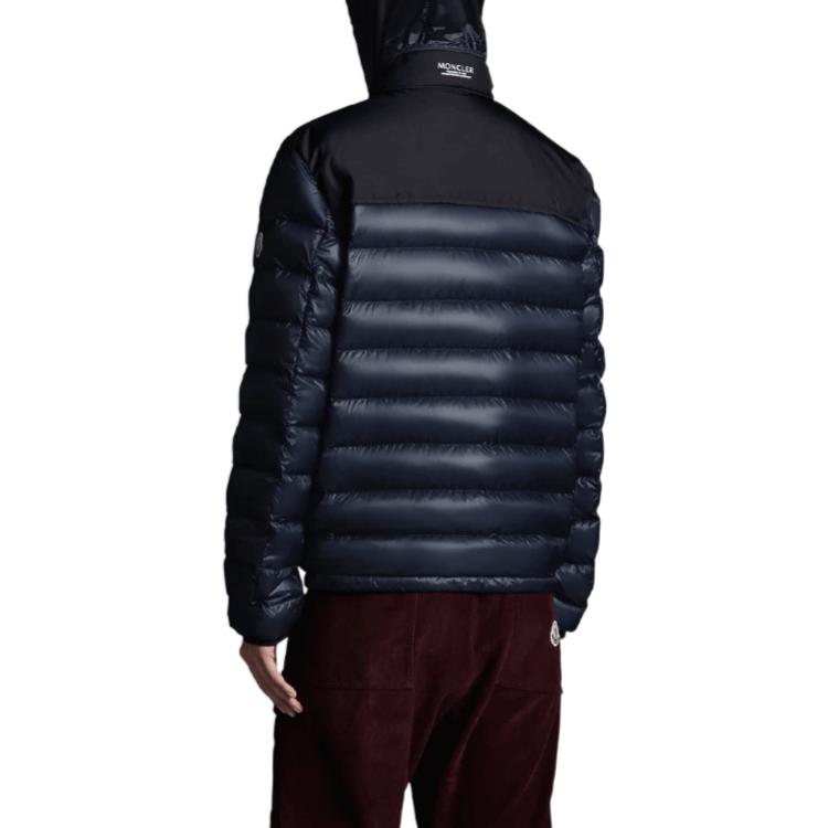 Moncler Silvere SS22 Glossy Down Jacket  Navy Blue with Zip-Up Stand Collar. H10911A00022M1591776 圖 4