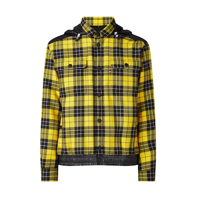 Moncler Ski Series Yellow Black Plaid Patchwork Jacket G20971A00012595H013A