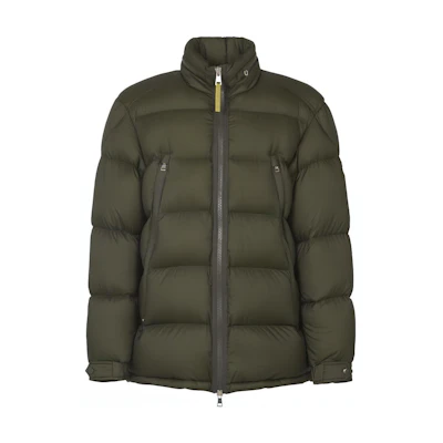 Moncler Slim Fit High-Neck Green Down Jacket 911A00048596JB82A