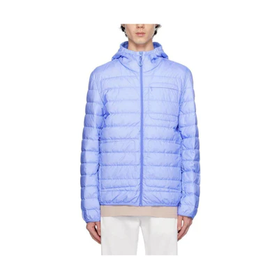 Moncler Slim Fit Hooded Puffer Jacket Blue J10911A000375396L71B