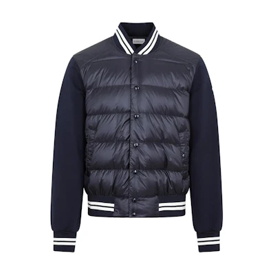 Moncler Slim Fit Long Sleeve Down Jacket Navy Blue 8G00011809KZ778