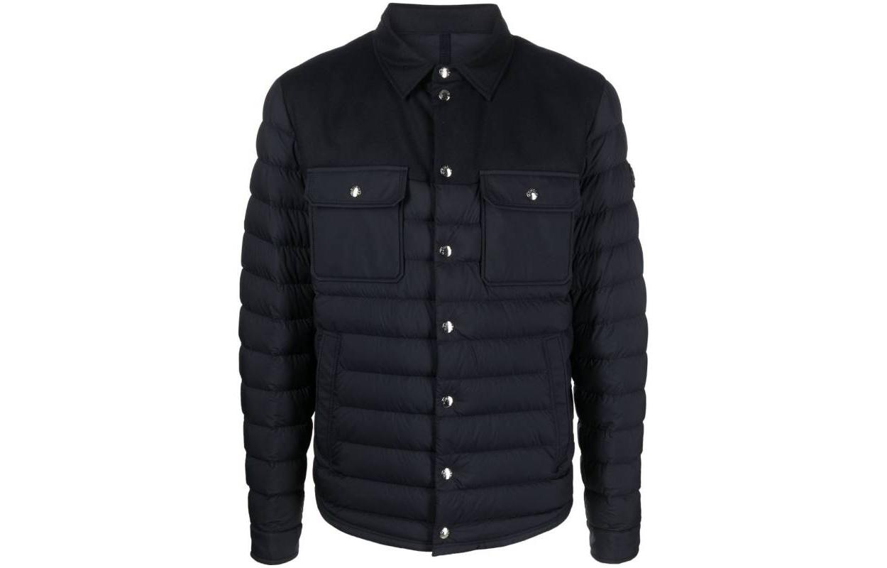 Moncler Slim Fit Long Sleeve Down Jacket with Plain Design I20911A00188596K7776