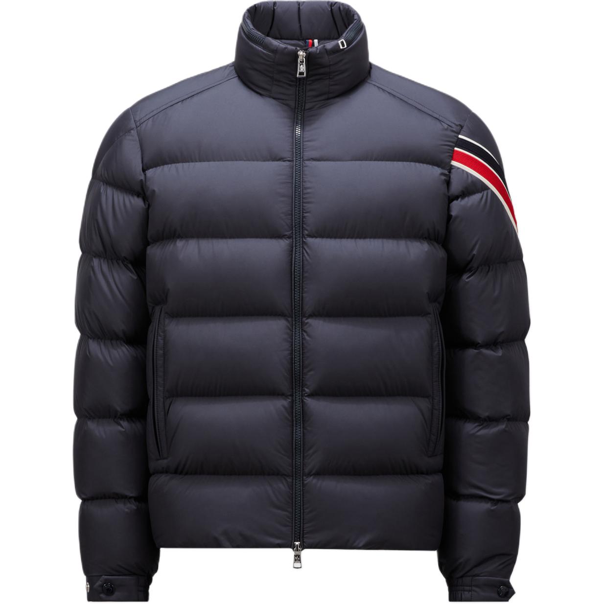 Order Moncler Solayan FW24 Chaqueta Corta Unisex con Ribete Tricolor J20911A00066549SK779