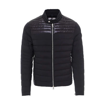 Moncler Solid Black Zip-Up Puffer Jacket with Stand Collar 1A5040053132999