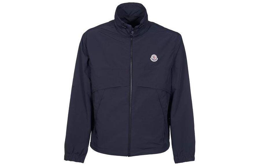 Moncler Solid Blue Zip-Up Stand Collar Jacket 1A00120595M6999