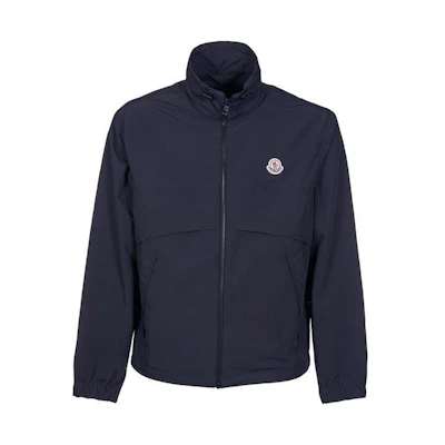 Moncler Solid Blue Zip-Up Stand Collar Jacket 1A00120595M6999