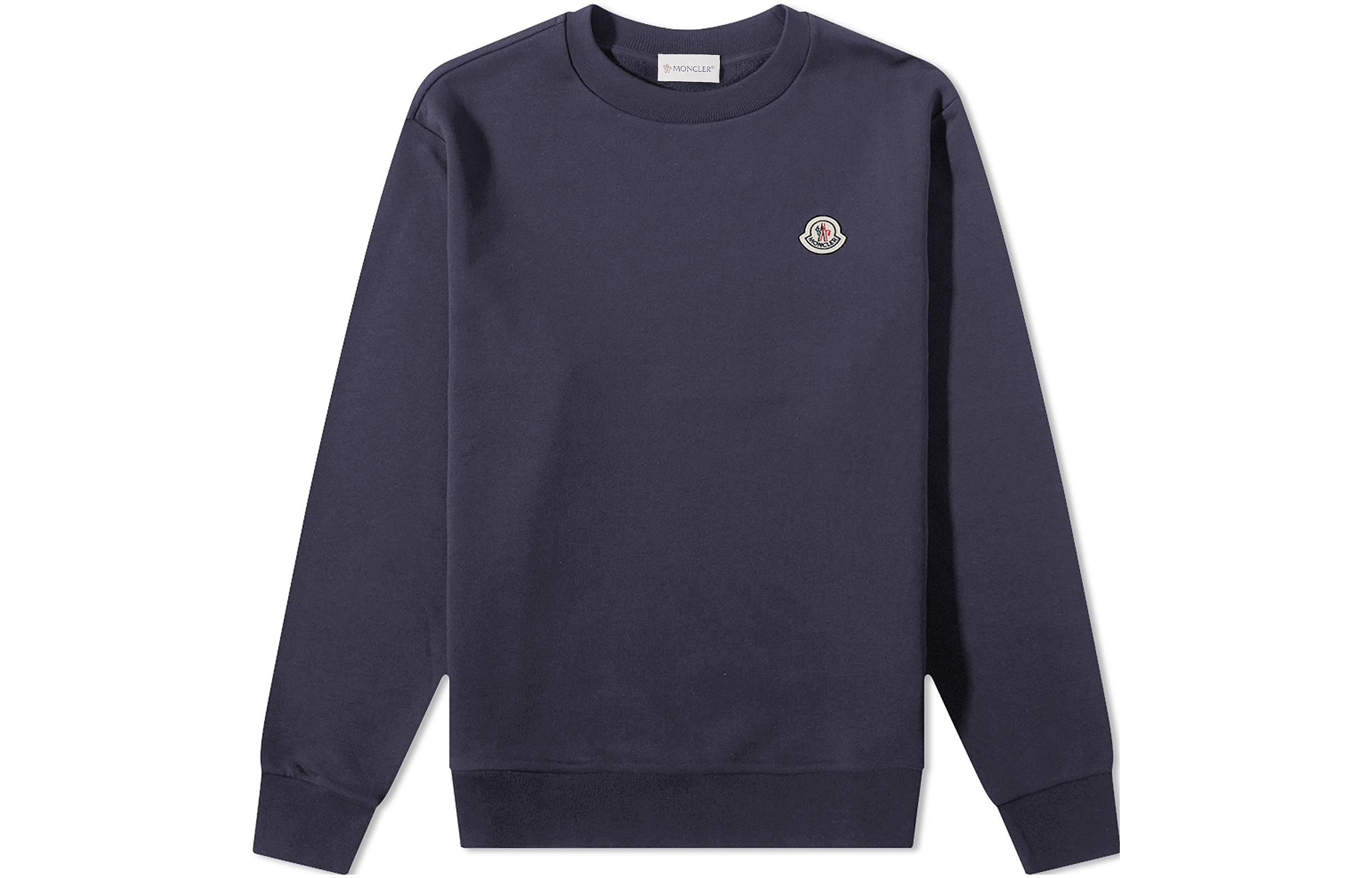 Moncler Solid Color Crewneck Sweatshirt Slate Gray 8G000-53-809KR-778