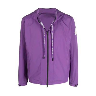 Moncler Solid Color Drawstring Zip Jacket Purple H10911A0016154A91643