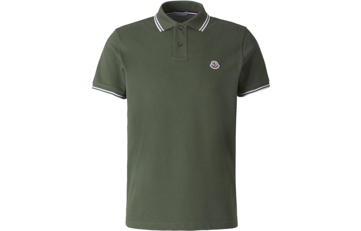 Moncler Solid Color Green Polo Shirt 8A00030-899UR-876