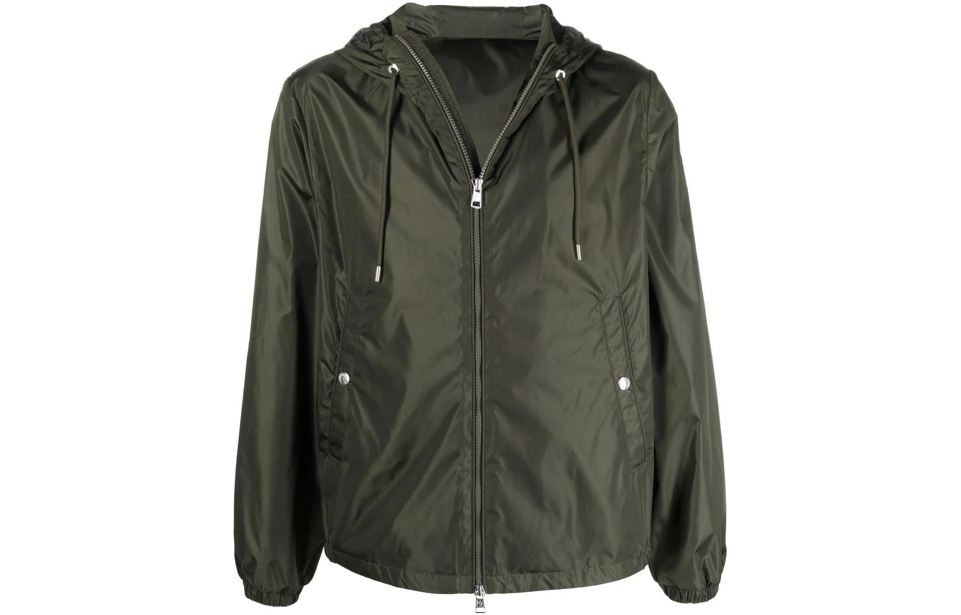 Moncler Solid Color Hooded Jacket with Ribbon Detail H10911A0007754155833